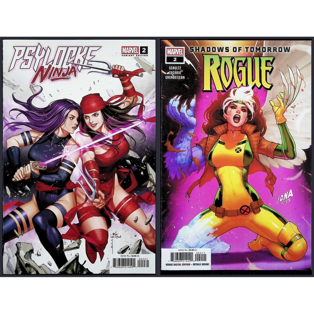 Psylocke Ninja Rogue 2X Comic Lot #2 2 InHyuk Lee Variant Elektra X-Men Marvel